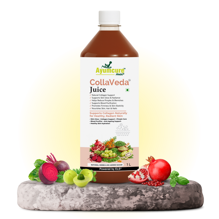 CollaVeda Juice โ Natural Collagen Support & Skin Glow | Korean Glass Skin Formula | 100% Herbal | 1 Litre