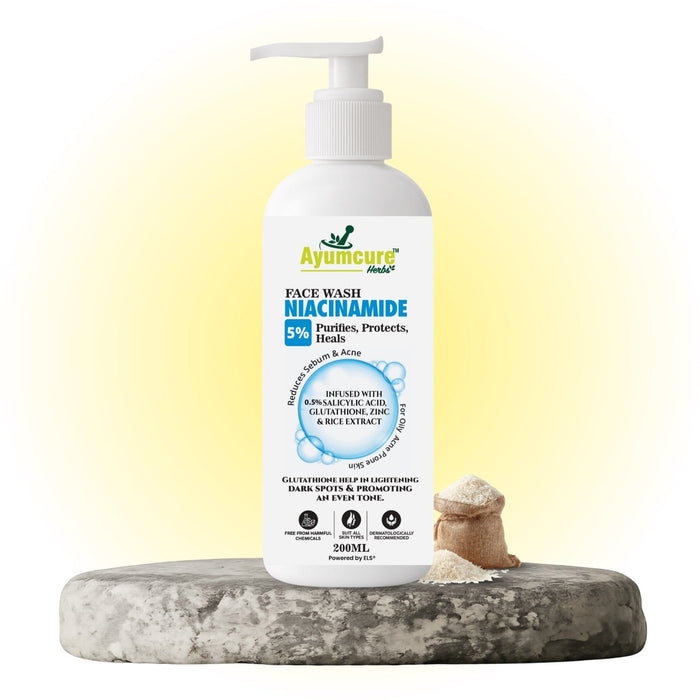 5% Niacinamide Face Wash | Salicylic Acid, Glutathione & Zinc | Men & Women