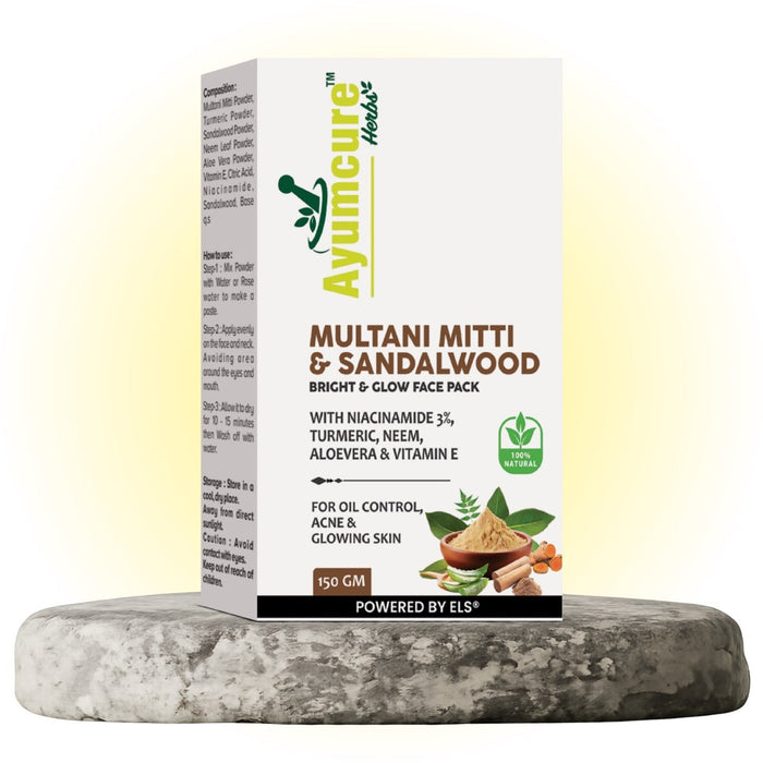 Multani Mitti & Sandalwood Face Pack | Glowing Skin & Dead Skin Removal | Unisex