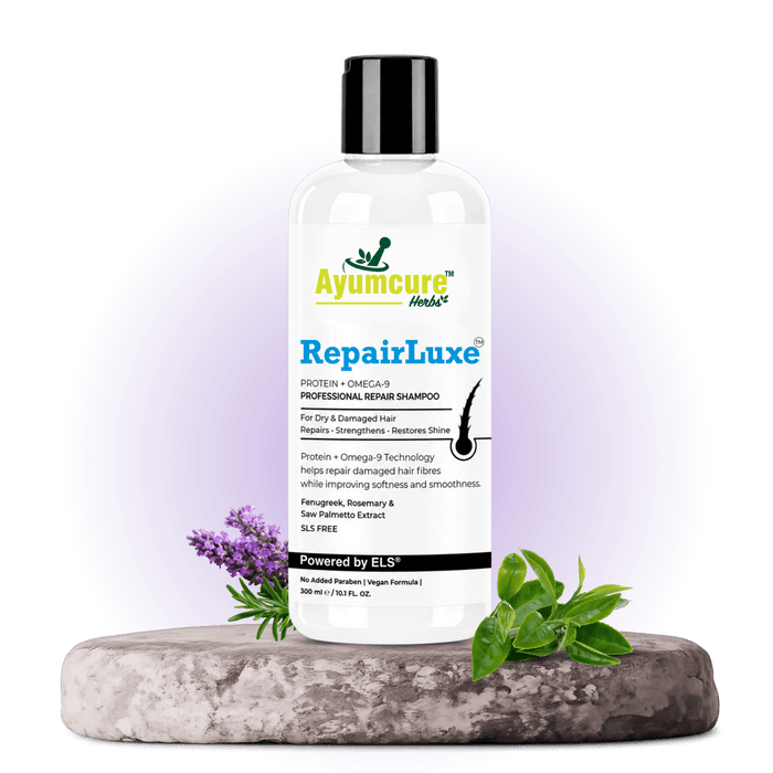 RepairLuxe Professional Repair Shampoo |With Fenugreek, Rosemary & Saw Palmetto | SLS Free