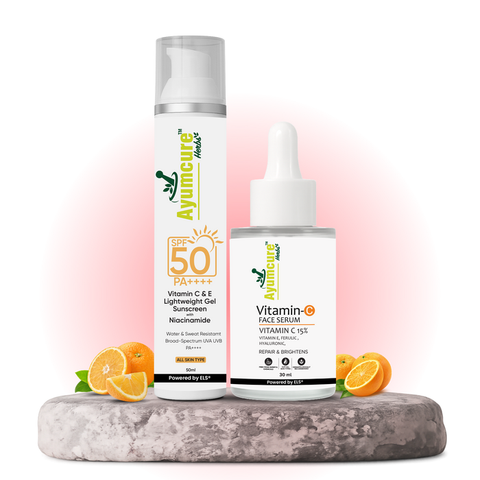 The Protect + Glow Duo — Vitamin C Serum + Vitamin C+E Sunscreen SPF 50 | Unisex