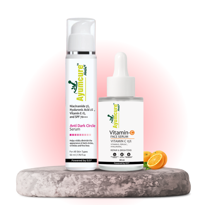 The Bright Face Duo — Anti-Dark Circle Serum + Vitamin C Face Serum | Men & Women