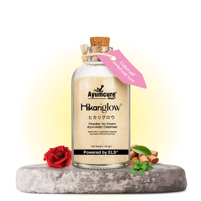 Ayumcure Hikariglow Powder-to-Foam Ayurvedic Cleanser, 60g