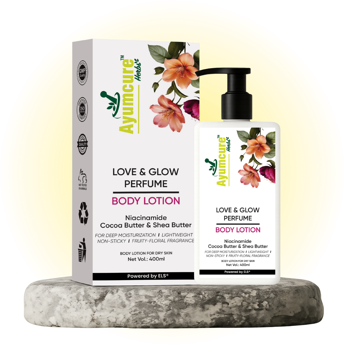 Love & Glow Perfume Body Lotion | Niacinamide & Cocoa Butter | Men & Women