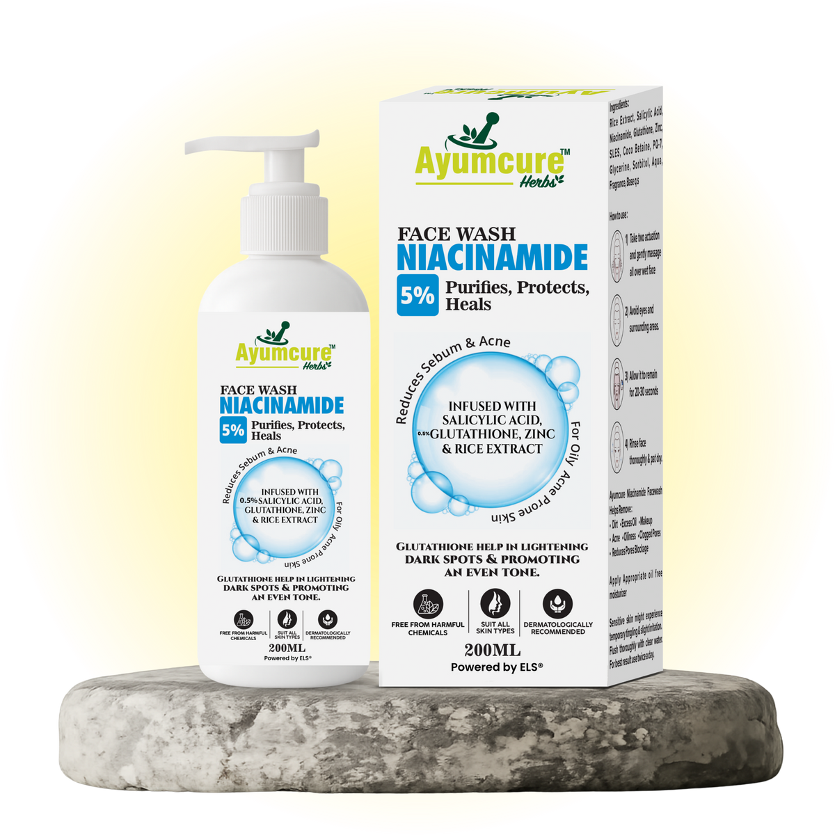 5% Niacinamide Face Wash | Salicylic Acid, Glutathione & Zinc | Men & Women