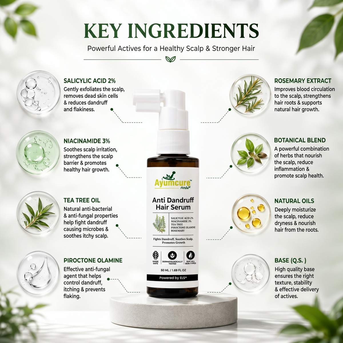 The Dandruff Fix Duo – 3% Tea Tree Shampoo + Anti-Dandruff Serum | Men & Women