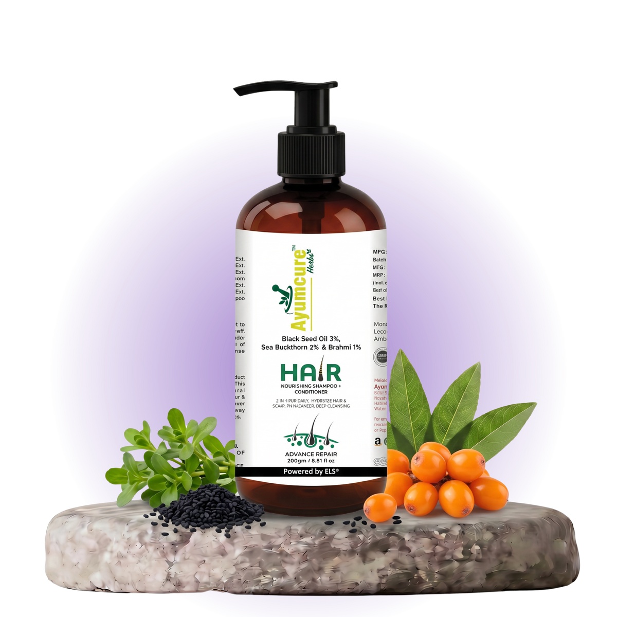 3% Black Seeds Oil + 2% Sea Buckthorn Shampoo + Conditioner | Hair Growth | Unisex