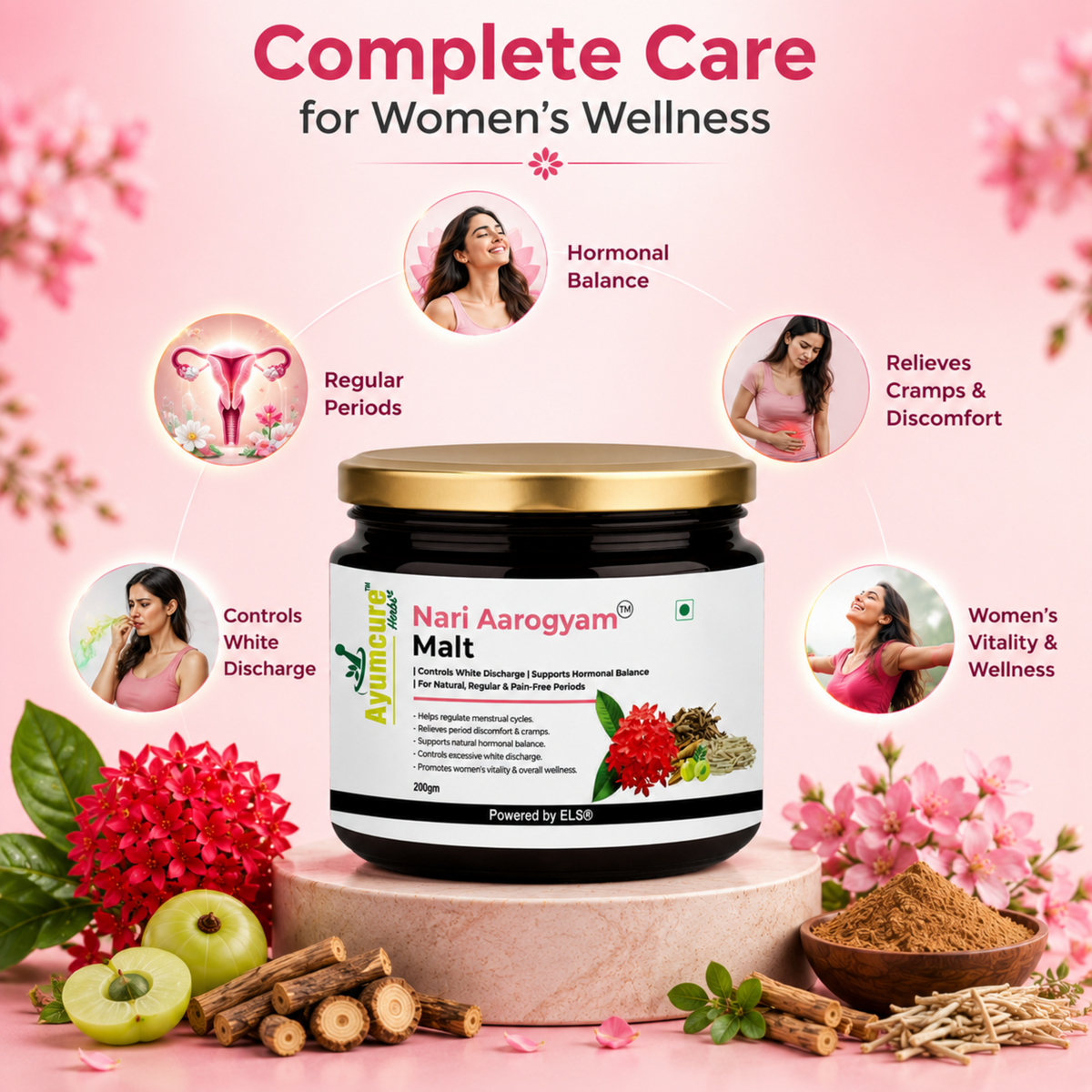 Nari Aarogyam Malt – White Discharge (Leukorrhea) & PCOS Support | Only For Women