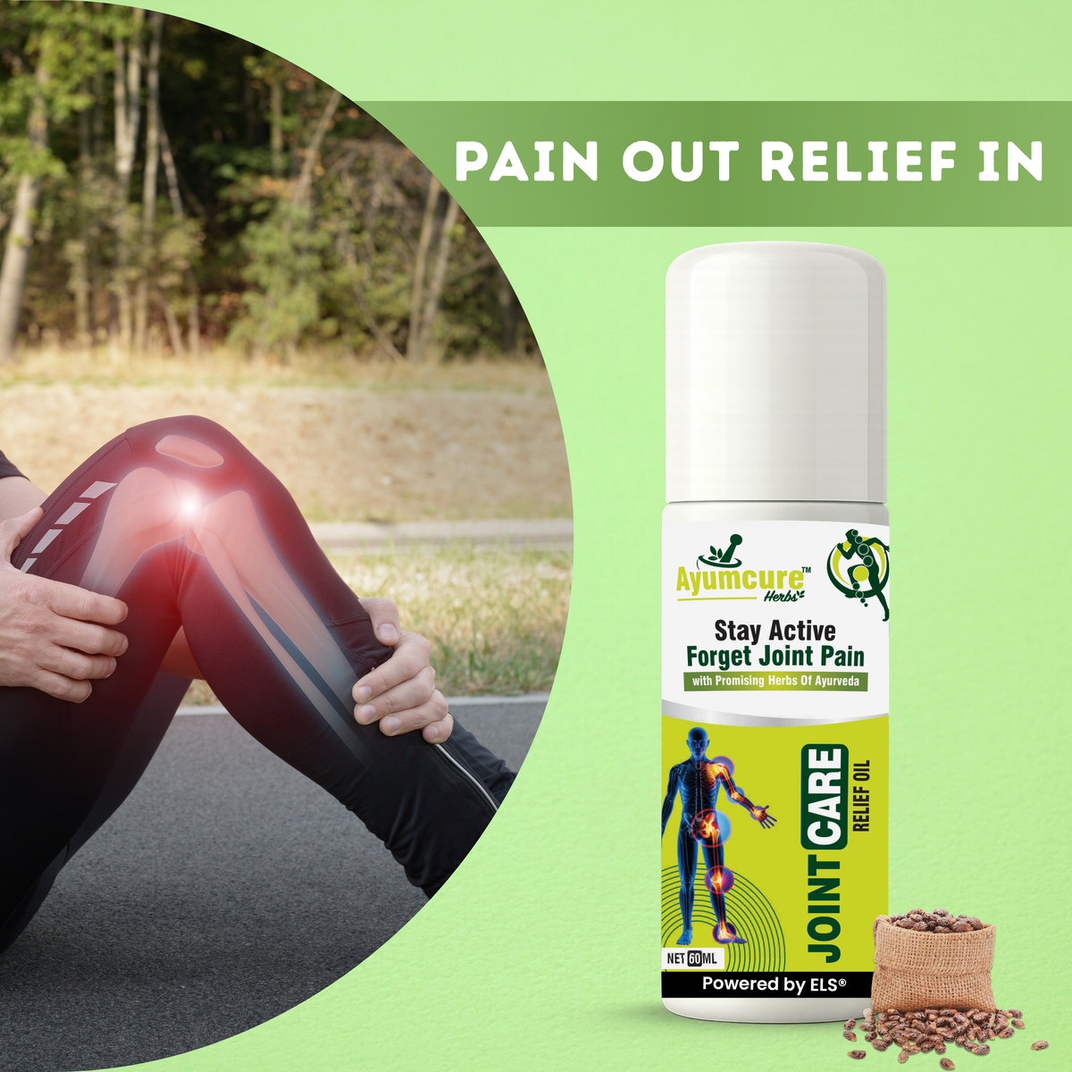 Joint Pain Relief Oil - Knee, Back & Shoulder - Fast-Absorbing Non-Greasy Formula