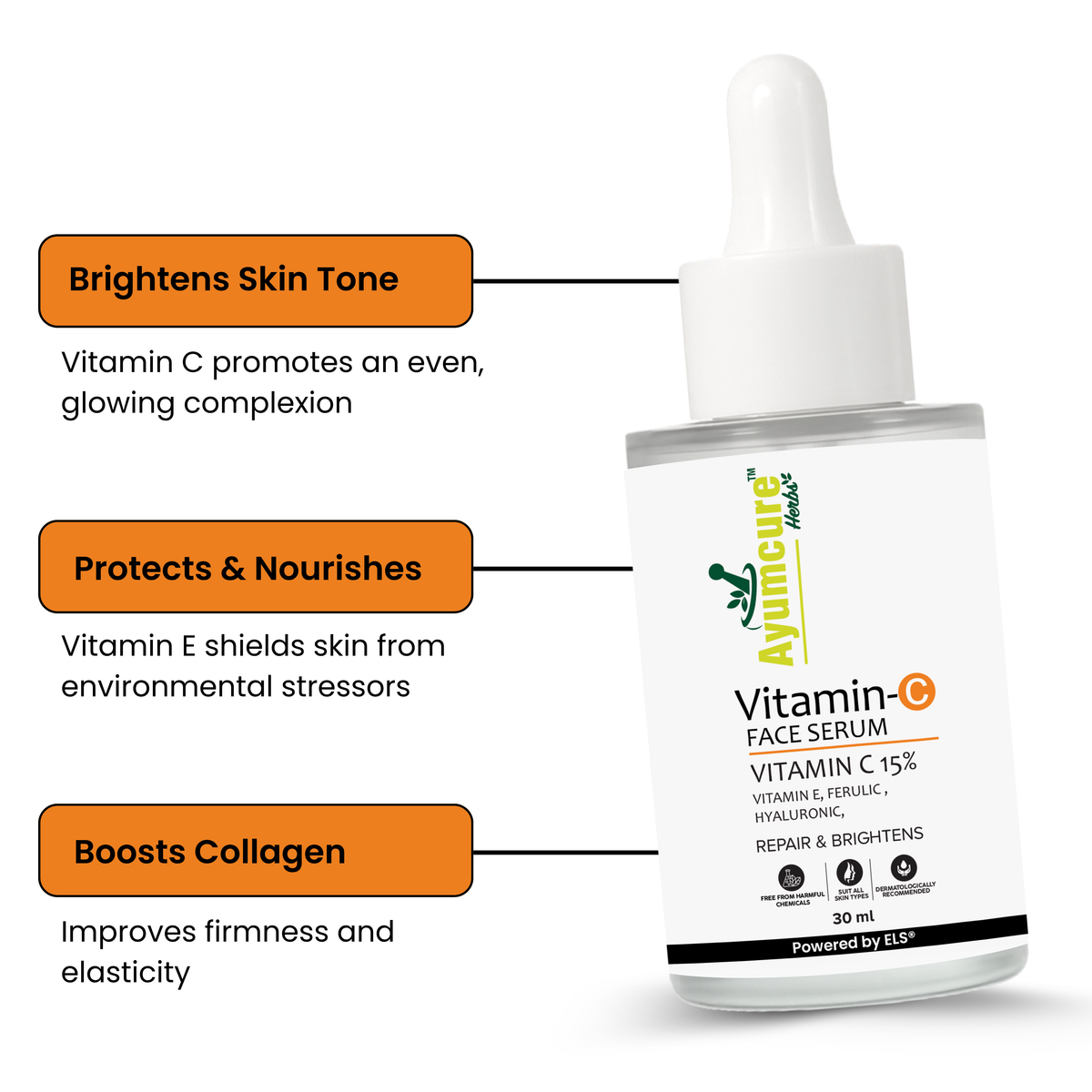 Instant Glow Combo: Multani Mitti + Rose Water + Vitamin C Serum | Men & Women