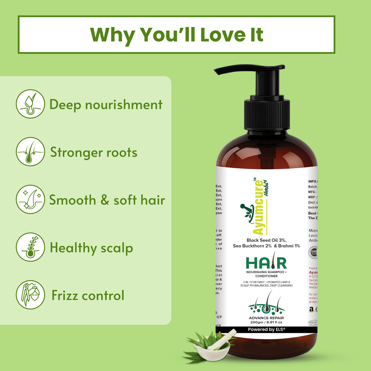 3% Black Seeds Oil + 2% Sea Buckthorn Shampoo + Conditioner | Hair Growth | Unisex