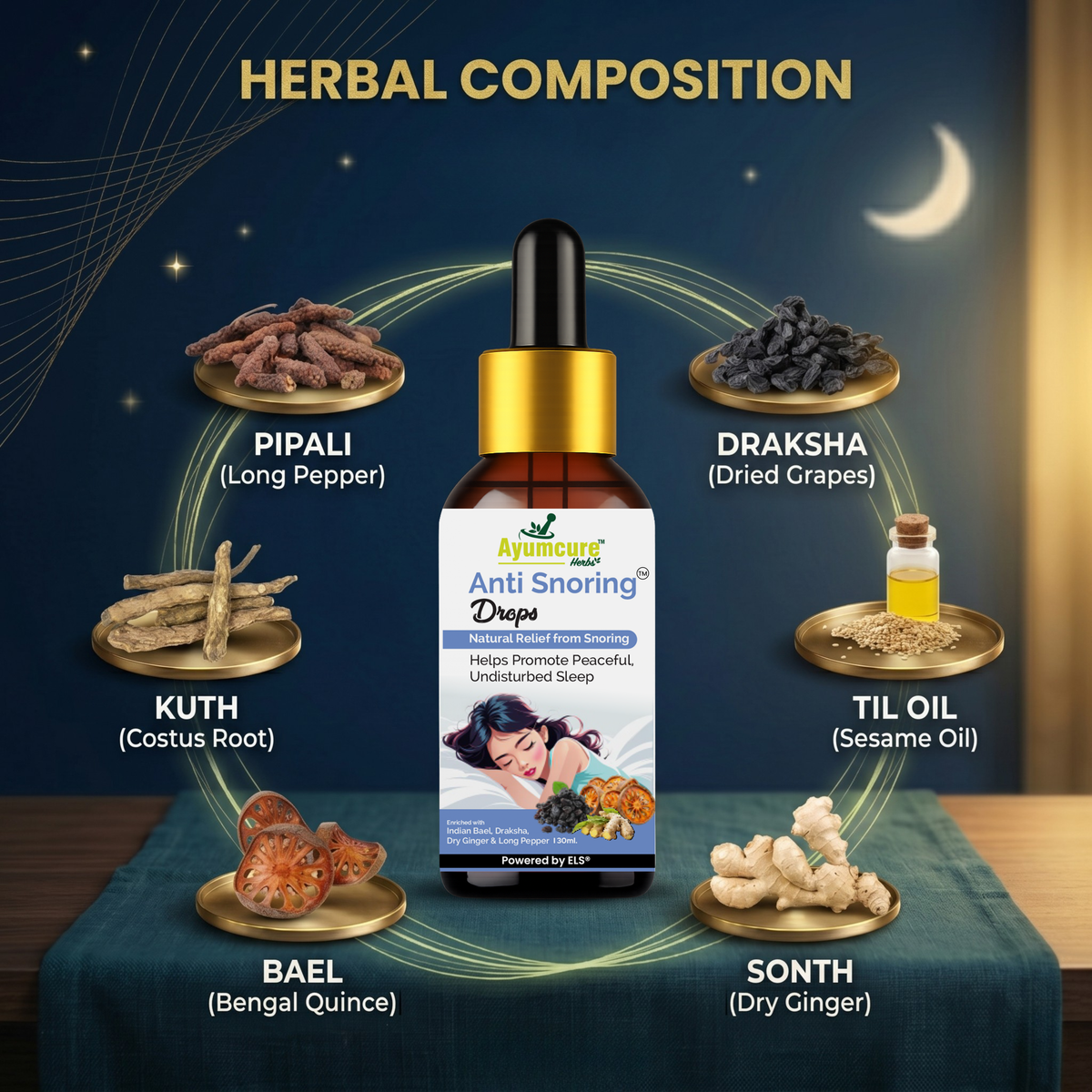 Anti-Snoring Herbal Nasal Drops | Promotes Peaceful Sleep | Men & Women