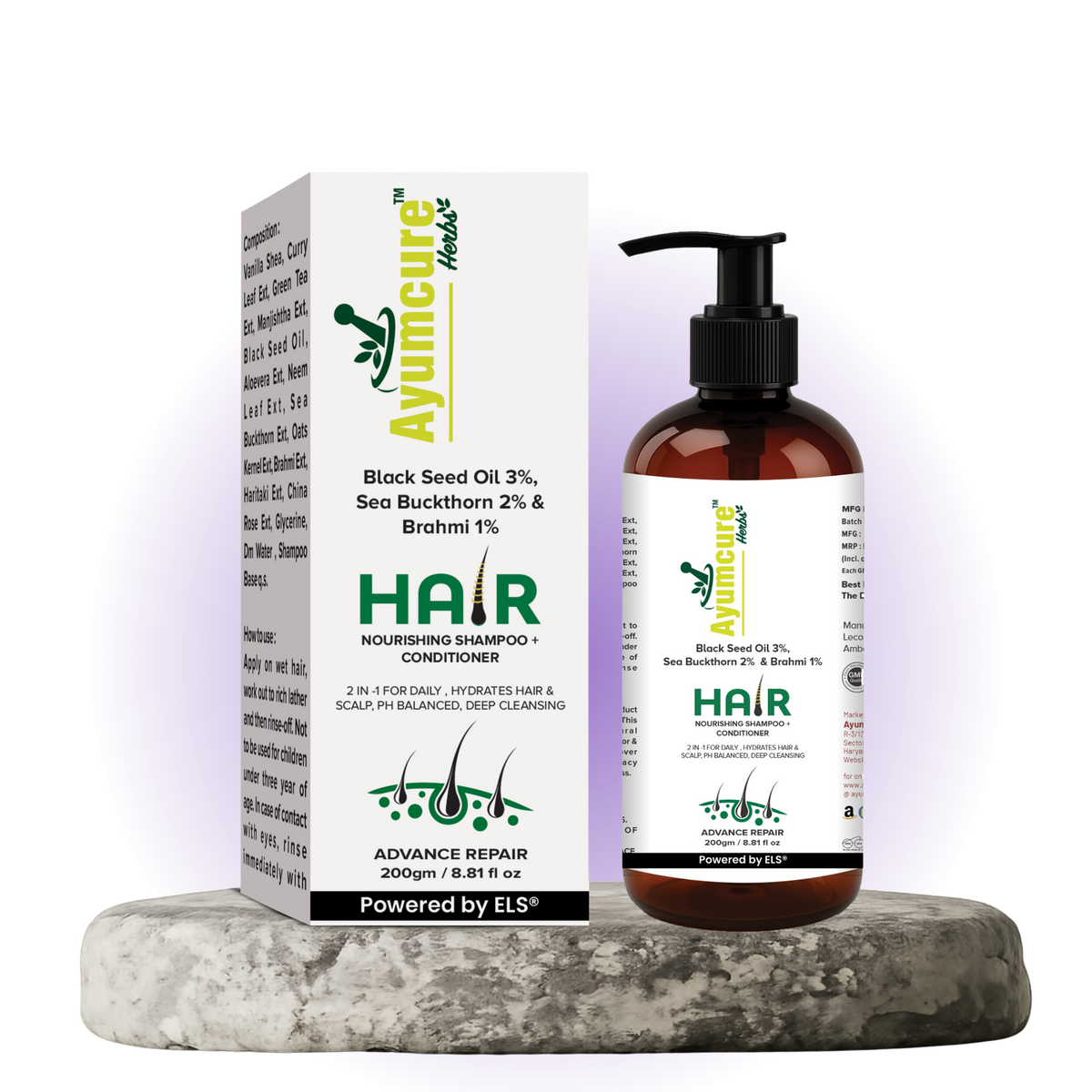 3% Black Seeds Oil + 2% Sea Buckthorn Shampoo + Conditioner | Hair Growth | Unisex