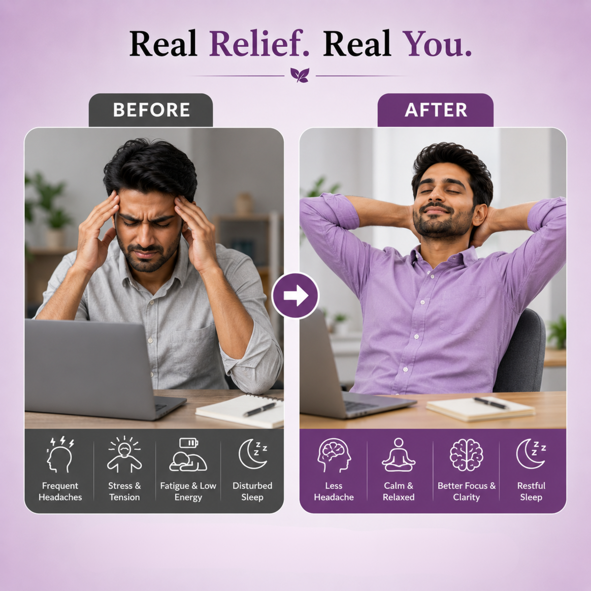 MizropAway Ayurvedic Migraine & Headache Relief Juice | Men & Women