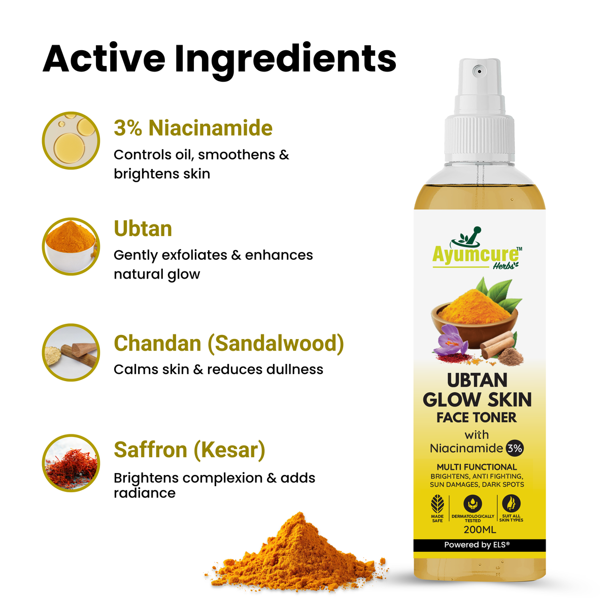 Radiance Ritual Combo: Face Pack + Serum + Toner | 3% Niacinamide | Men & Women