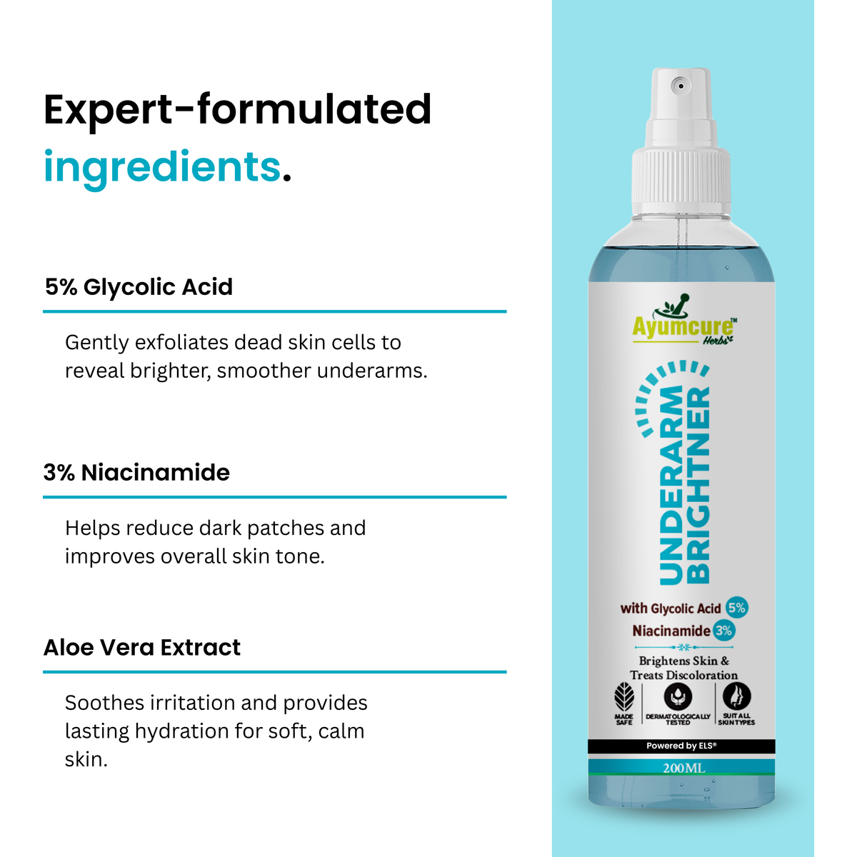 The Underarm Complete Duo — Niacinamide Spray + AHA 5% Roll-On | Men & Women