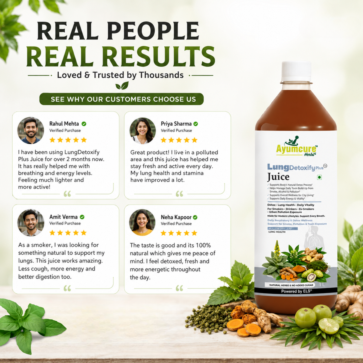 LungDetoxify Plus Juice – Lung Health & Respiratory Support | 22 Herbs with Mullein Leaf Extract | No Added Sugar