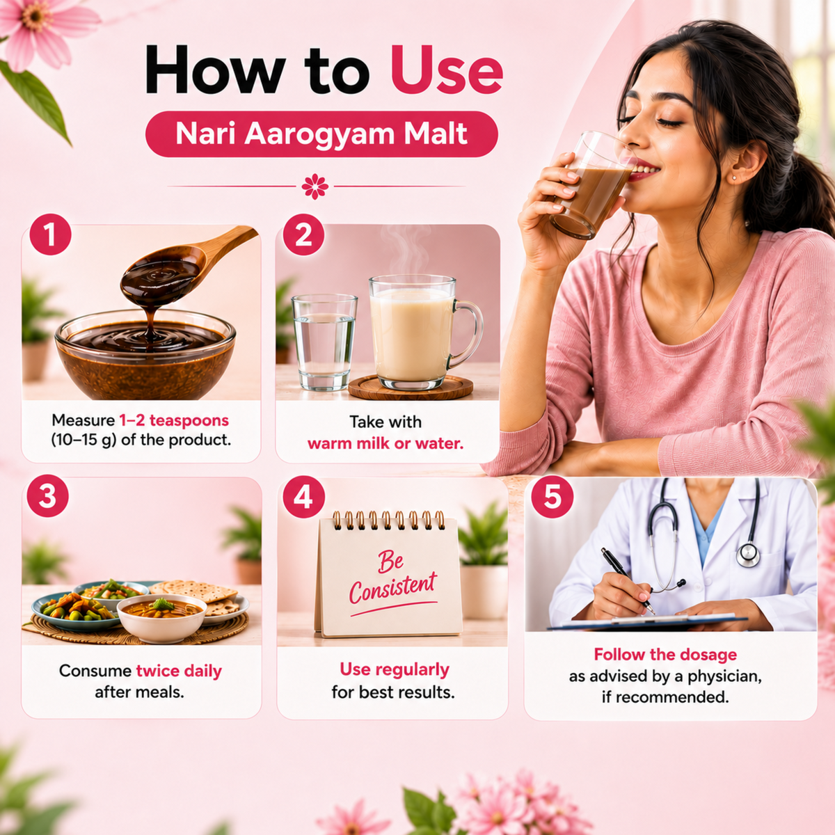Nari Aarogyam Malt – White Discharge (Leukorrhea) & PCOS Support | Only For Women