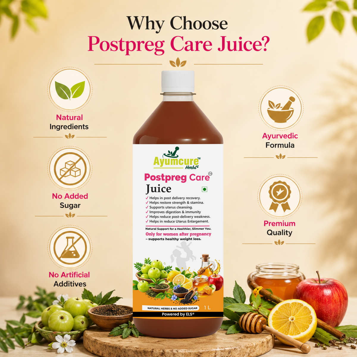 Postpreg Care Juice – Post-Pregnancy Recovery & Belly Fat Reduction | Only For Women