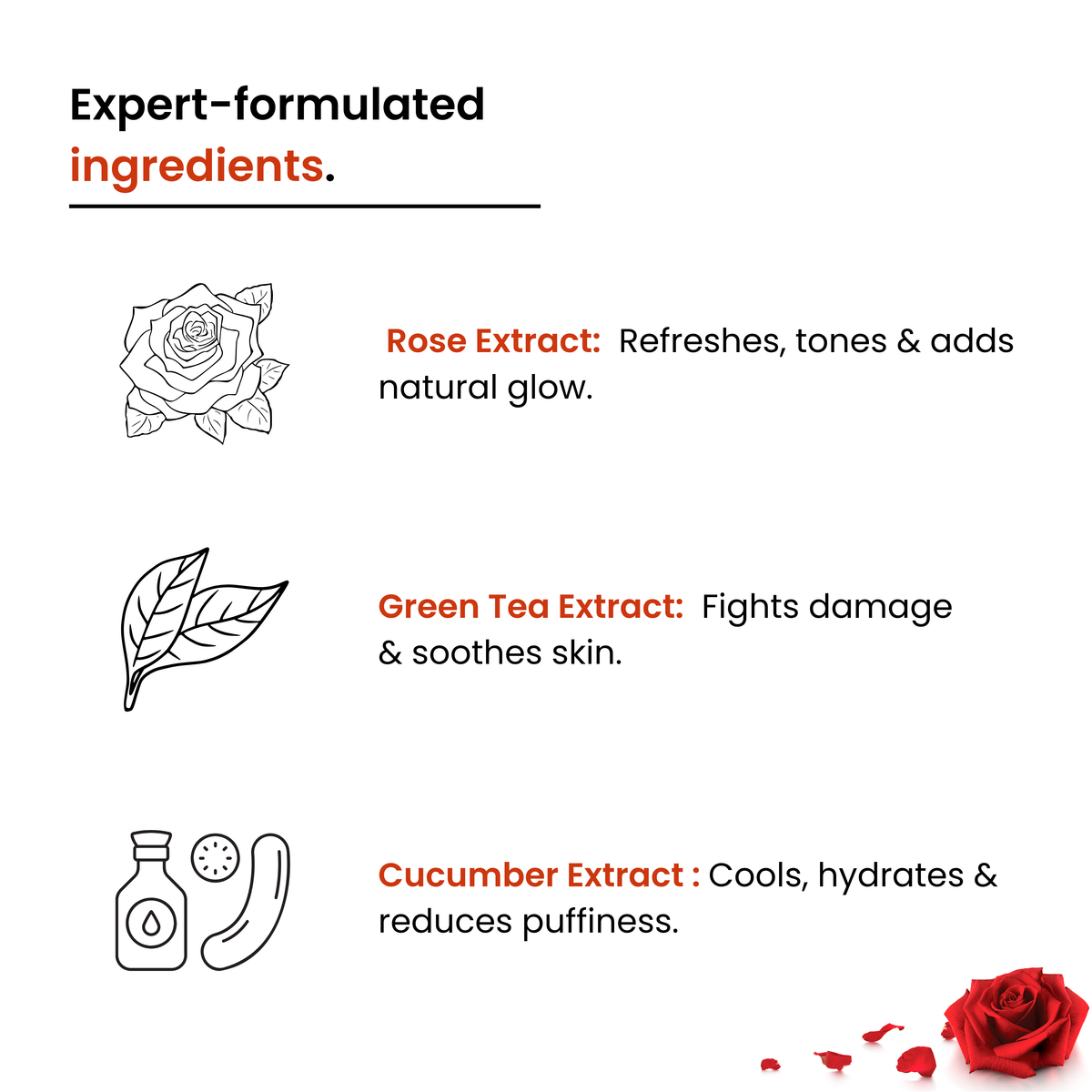Instant Glow Combo: Multani Mitti + Rose Water + Vitamin C Serum | Men & Women