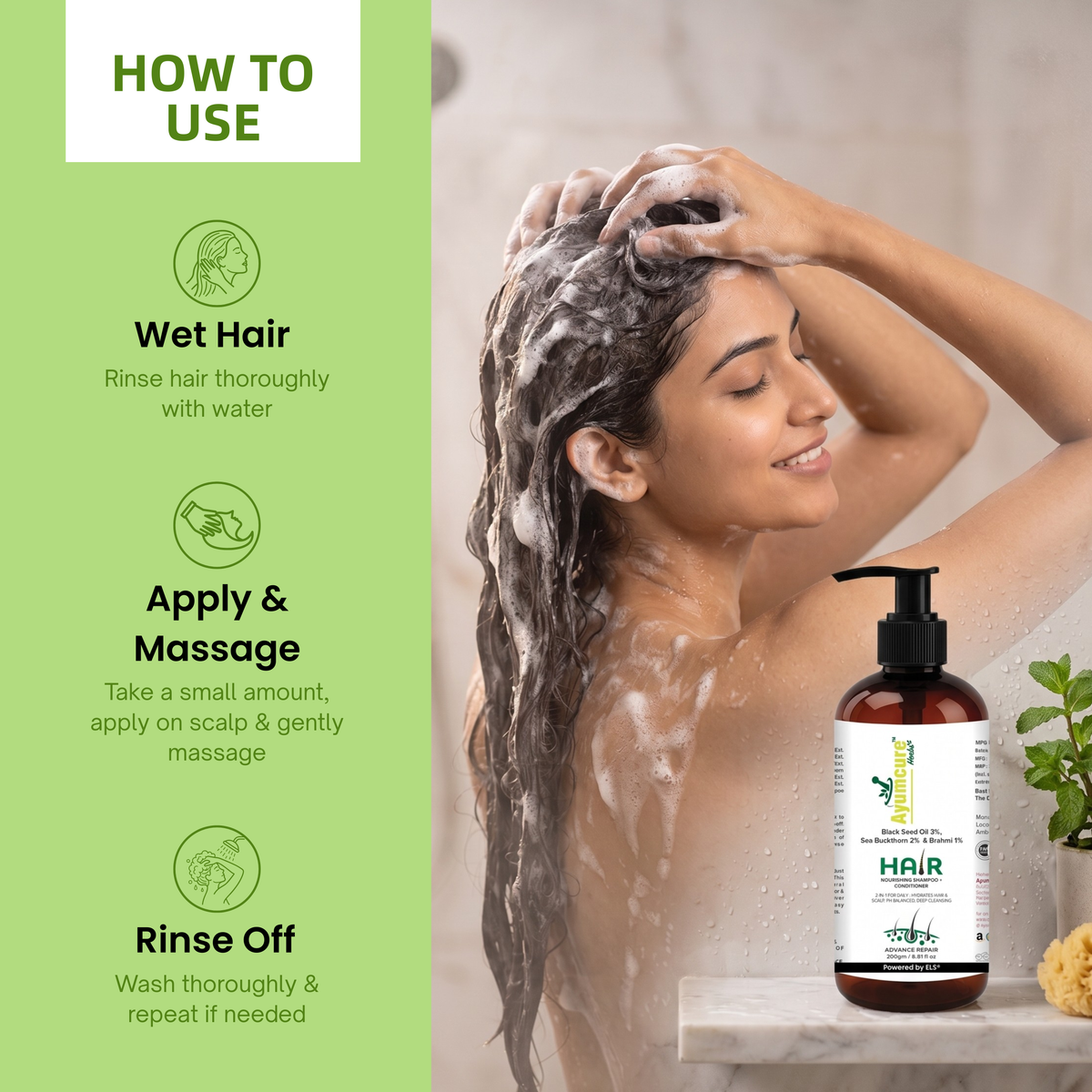 3% Black Seeds Oil + 2% Sea Buckthorn Shampoo + Conditioner | Hair Growth | Unisex