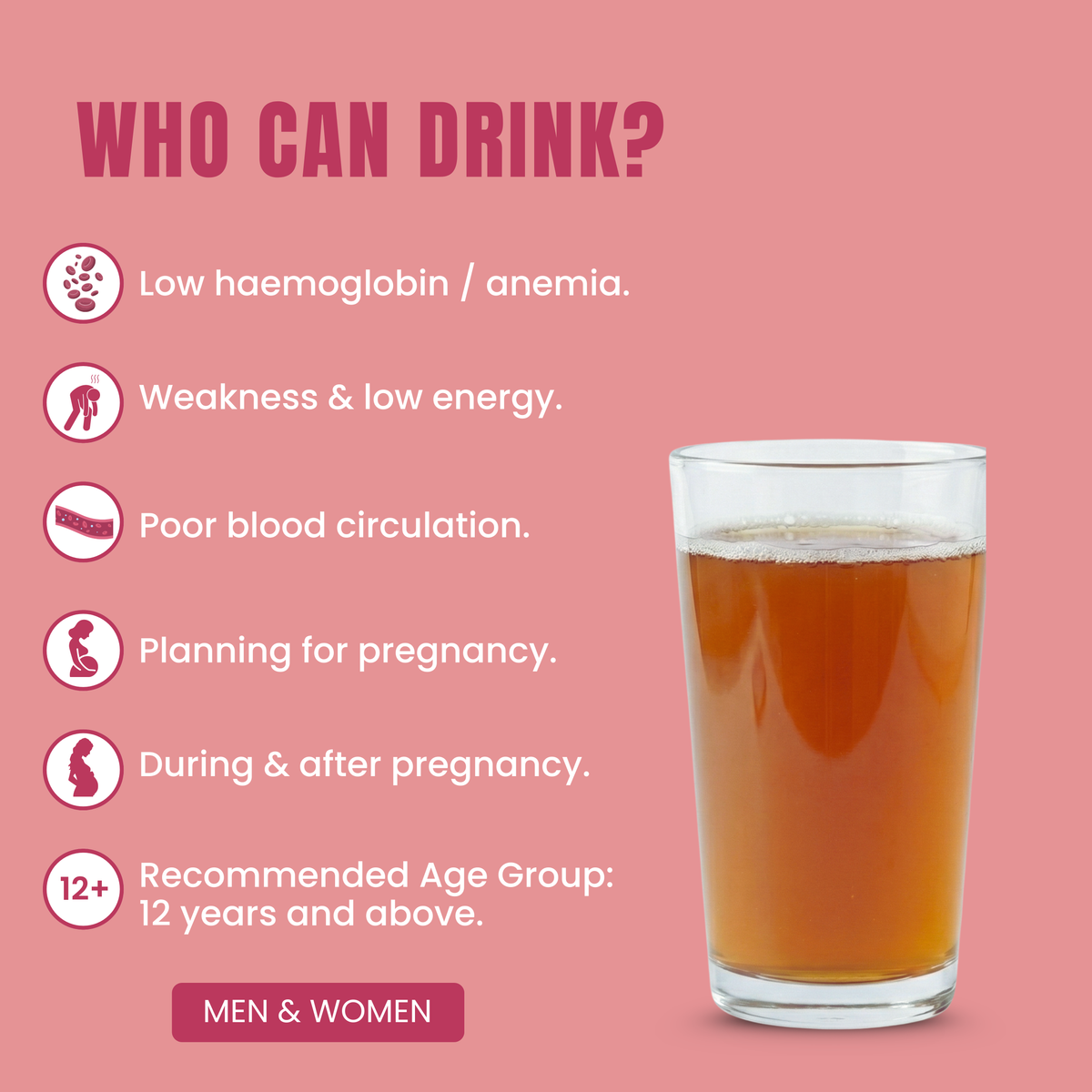 AyuRaktUp Juice – Blood Health & Iron Support | Helps Reduce Fatigue | 100% Natural | 1L