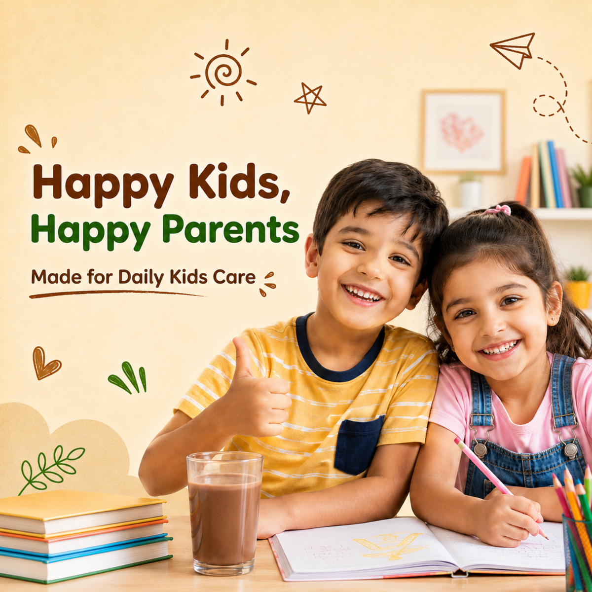 Kids AYUBLOOM Nutrition Drink Powder |  Complete Daily Nutrition for Boys & Girls 2-6 Years