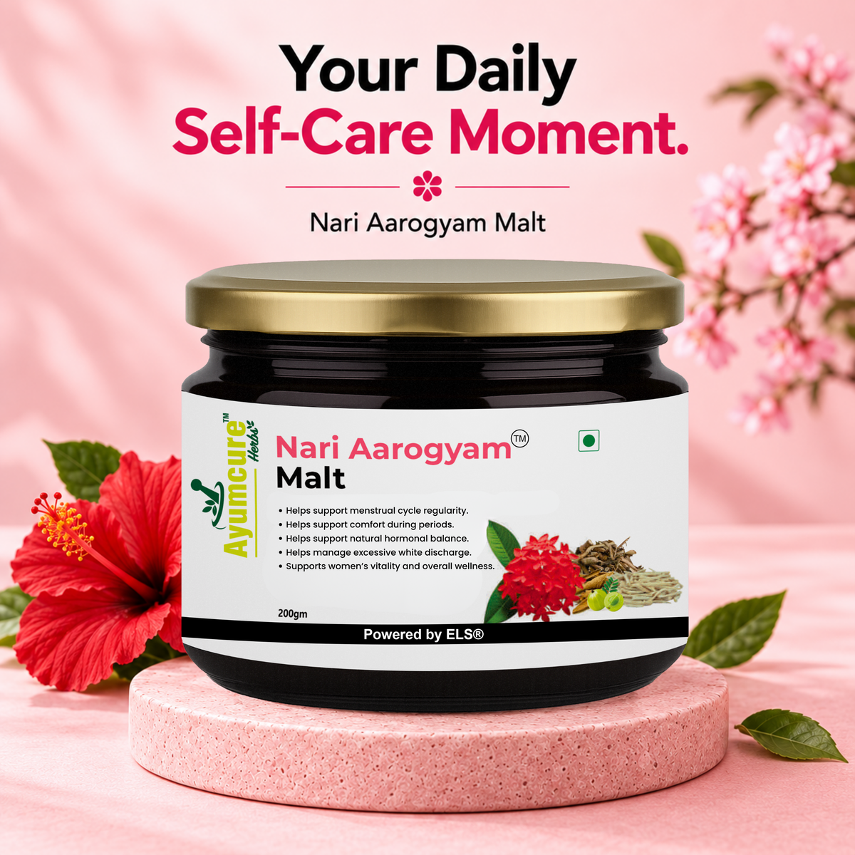 Nari Aarogyam Malt - White Discharge (Leukorrhea) & PCOS Support - Only For Women