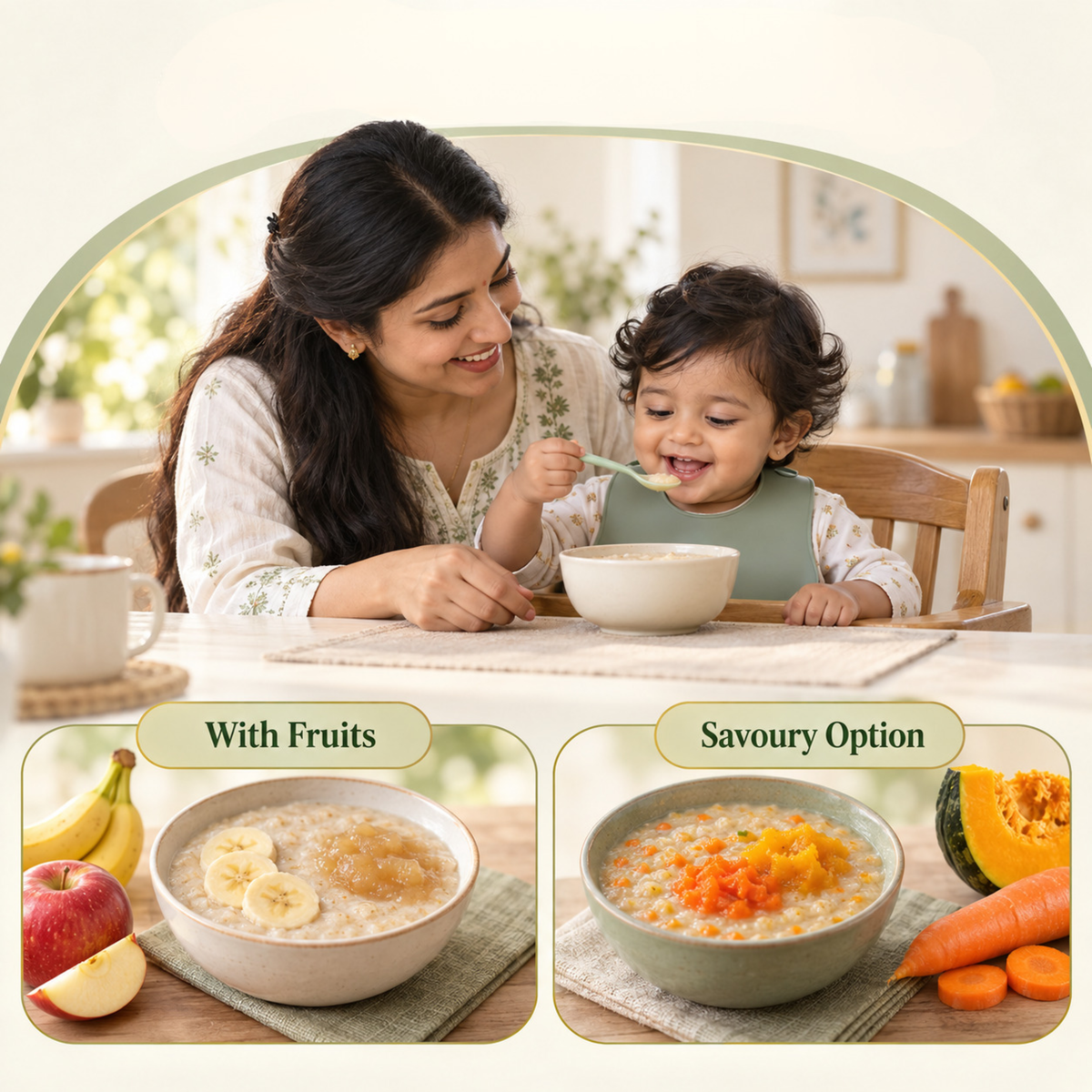 Ayumcure Kids Annaruchi Anaprashan | Healthy Diet Food for Kids | Traditional First Food for Babies | Made with Makhana, Oats, Cashew, Almond & Poha | No Added Sugar | 300g