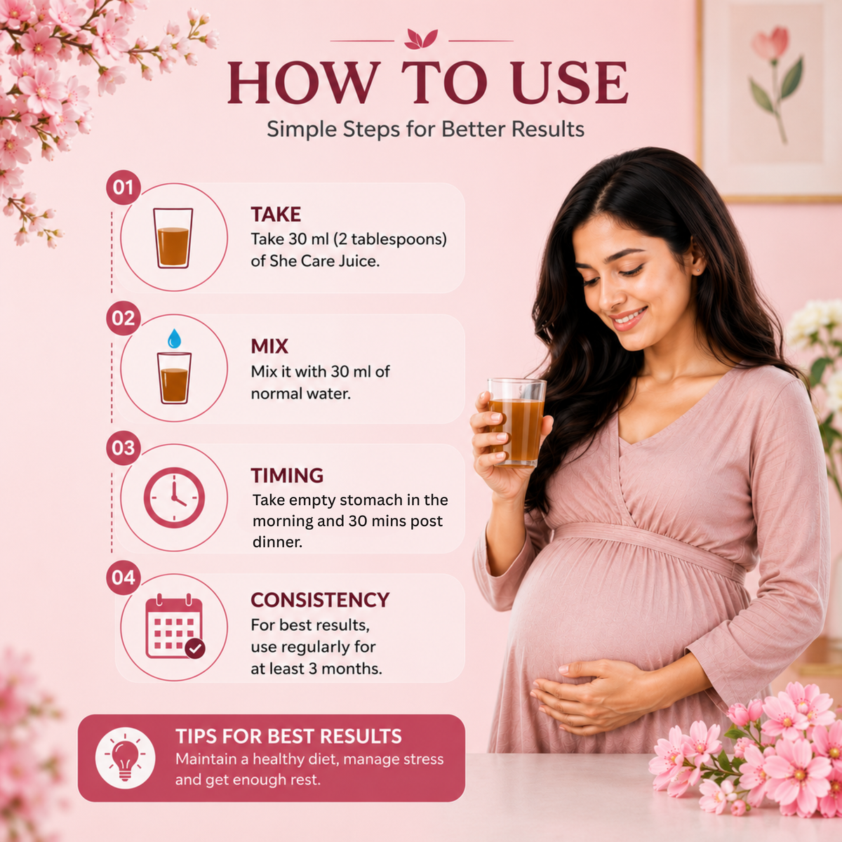 She Care Ayurvedic Juice | PCOS, PCOD & Period Pain Relief | Ayush Certified | Only For Women