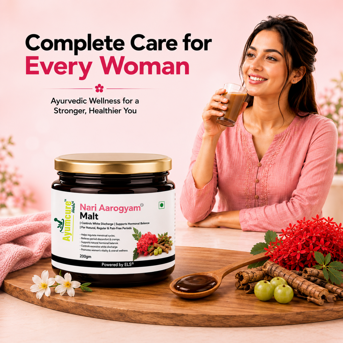 Nari Aarogyam Malt – White Discharge (Leukorrhea) & PCOS Support | Only For Women