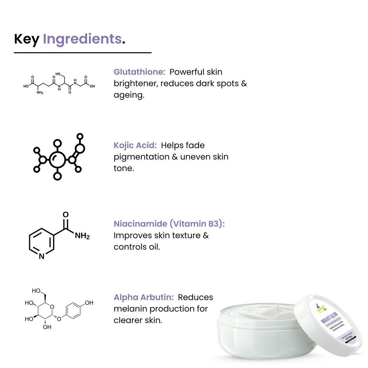 Skin Brightening Kit: Glutathione Cream + Vitamin C Serum + SPF 50 Sunscreen | Unisex