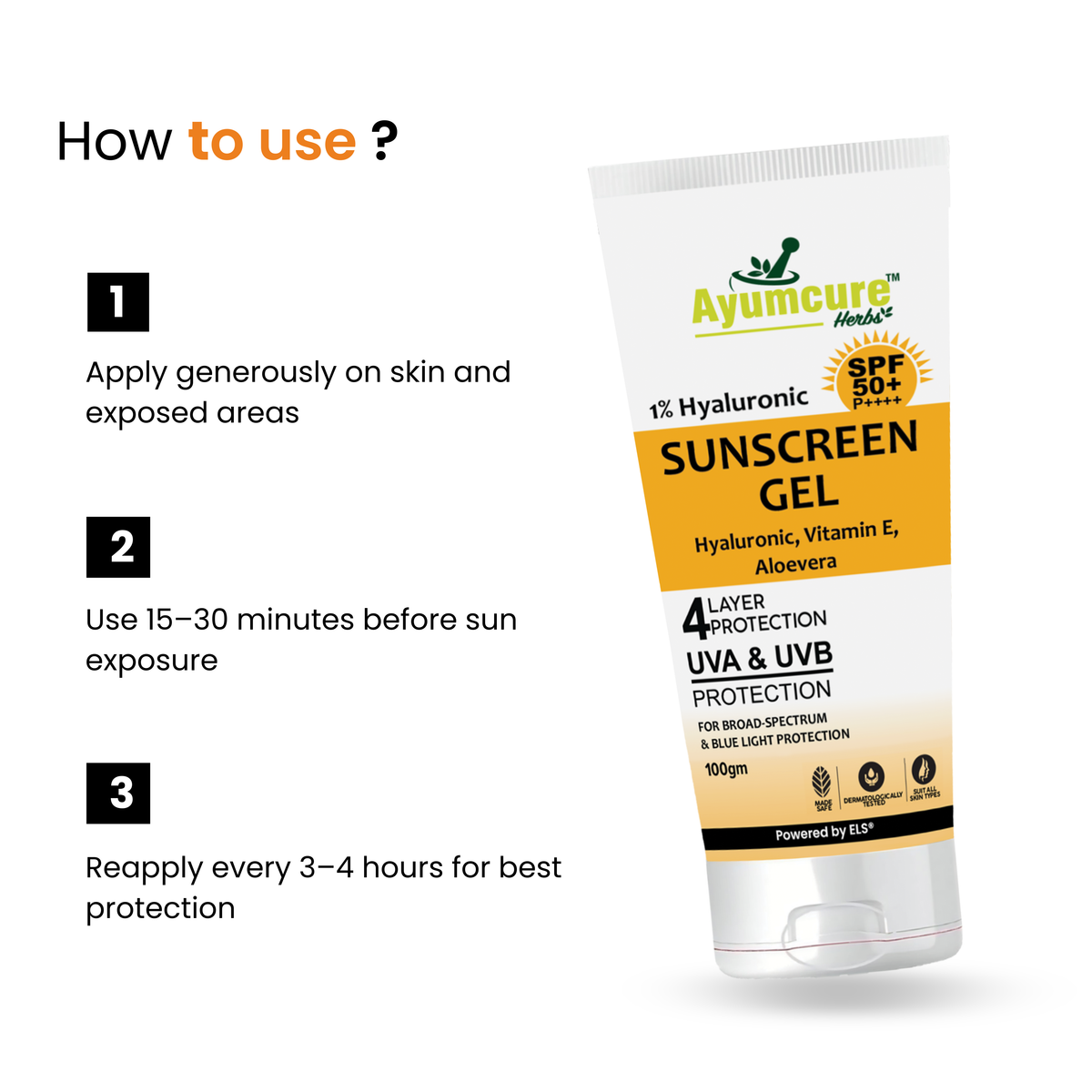 Hyaluronic Acid 1% Sunscreen SPF 50 PA++++ | No White Cast | Oily & Acne-Prone Skin