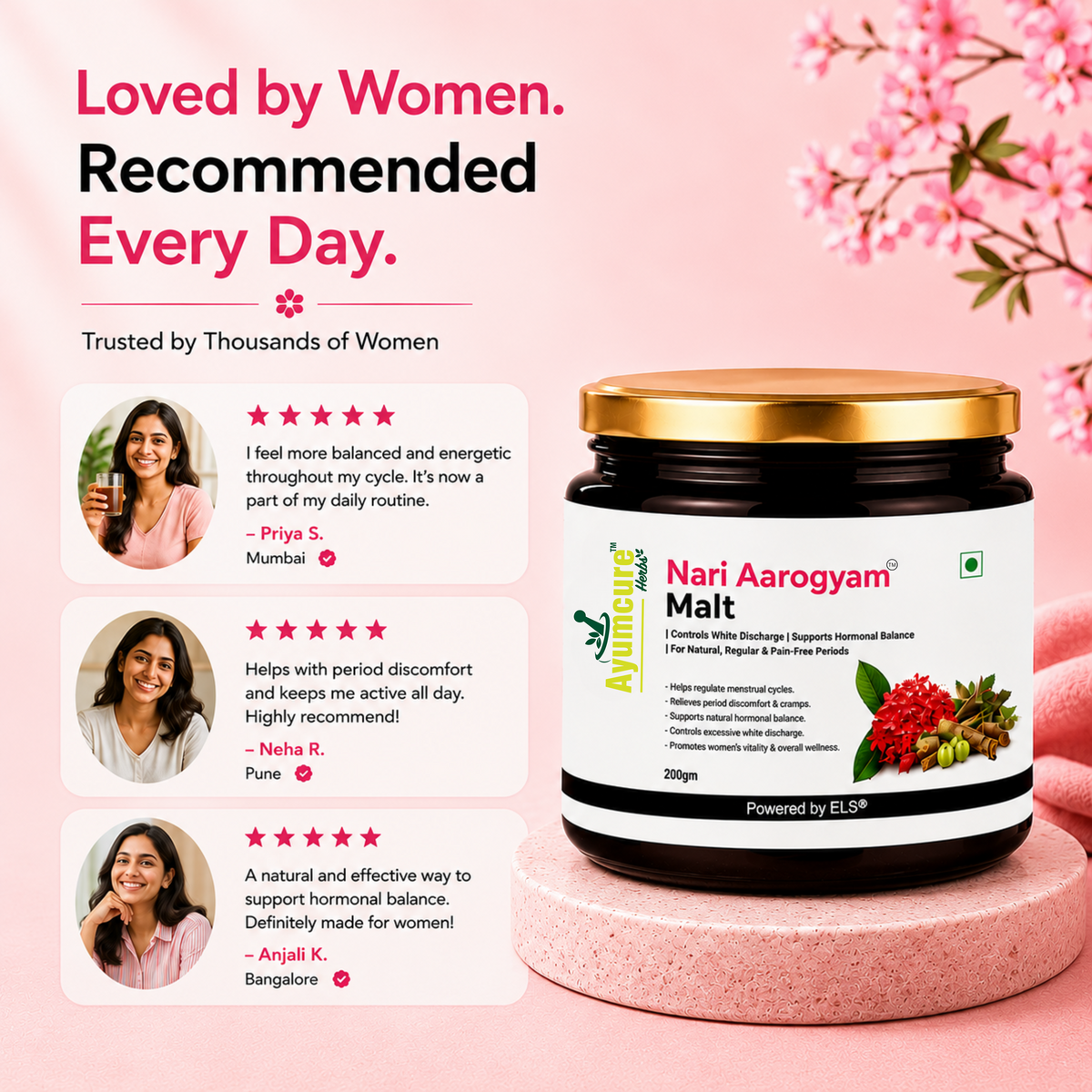 Nari Aarogyam Malt – White Discharge (Leukorrhea) & PCOS Support | Only For Women