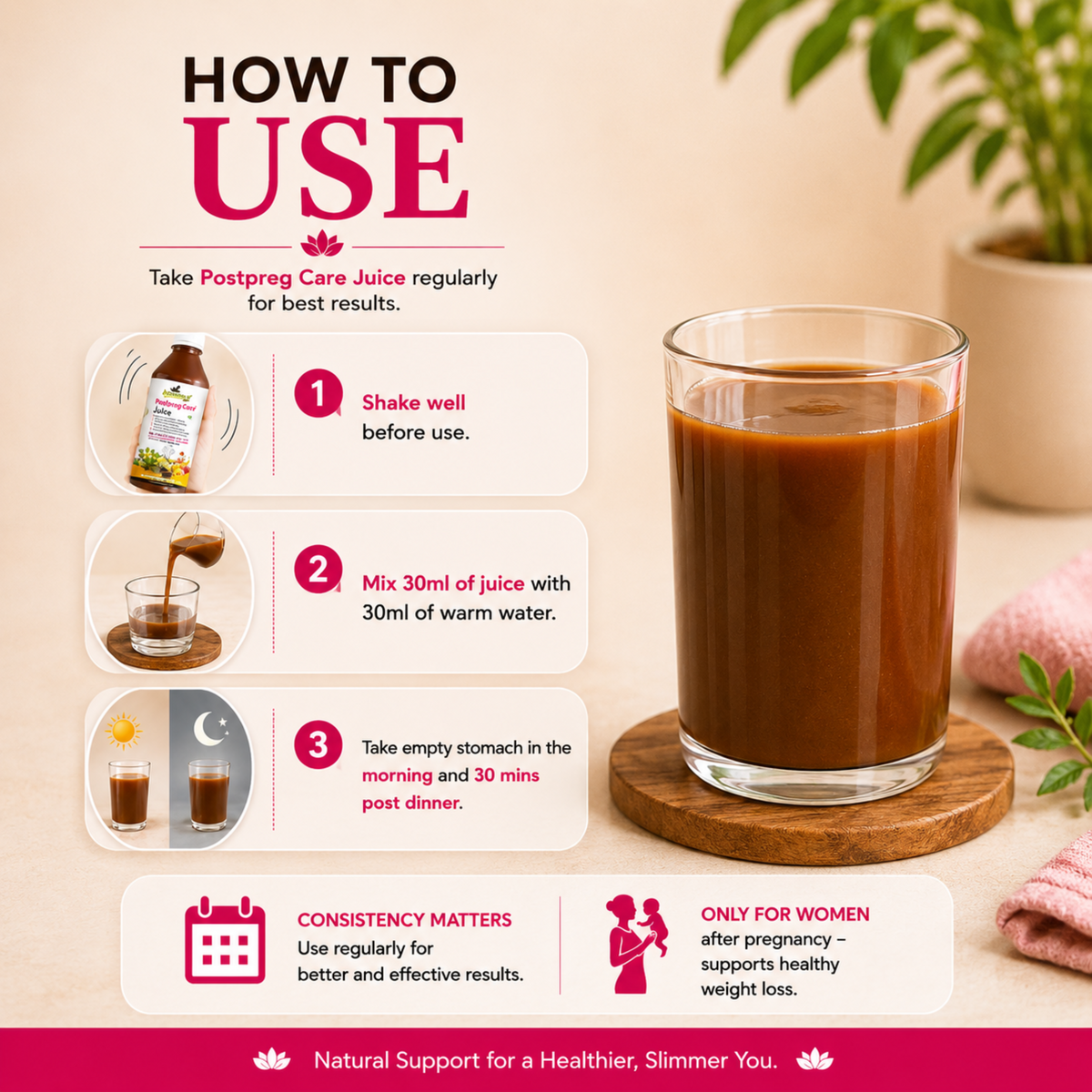 Postpreg Care Juice – Post-Pregnancy Recovery & Belly Fat Reduction | Only For Women