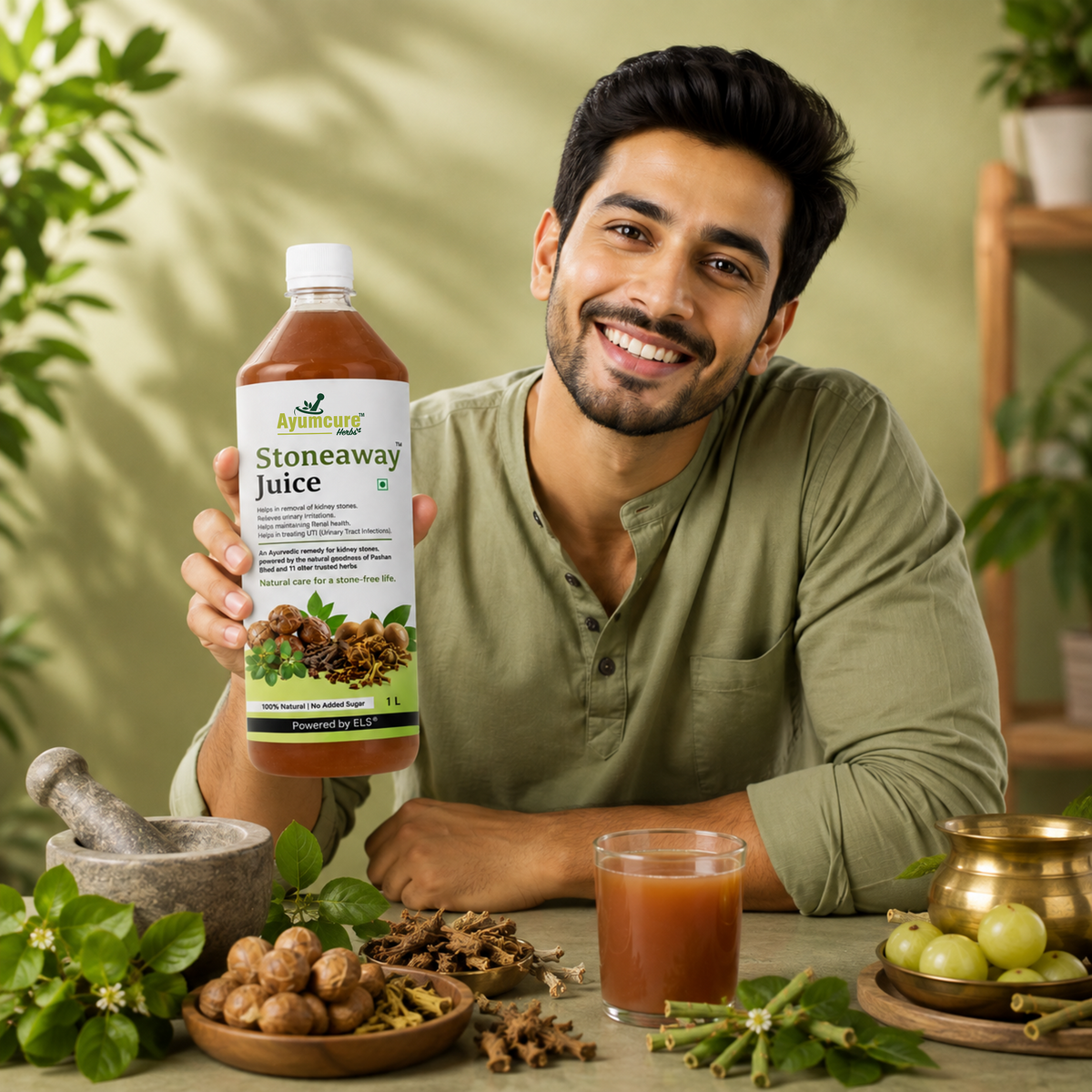 Stoneaway Juice – Kidney Stone & UTI Support | Pashan Bhed + Gokshura | Unisex
