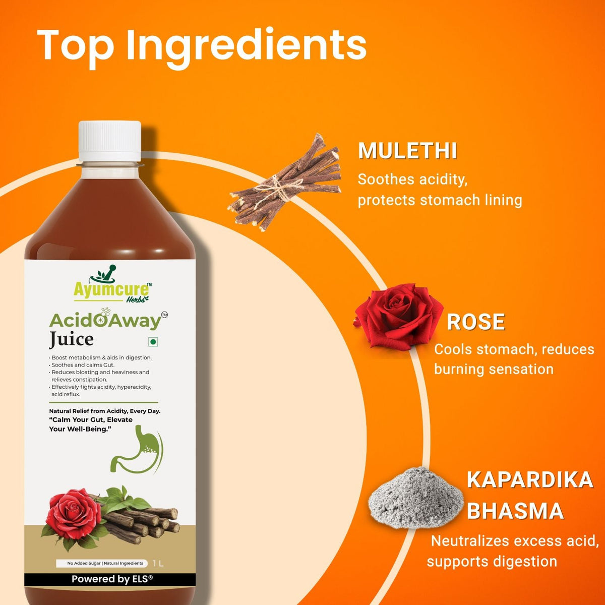 Acido Away Ayurvedic Juice | Acidity & Gas Relief | For Men & Women