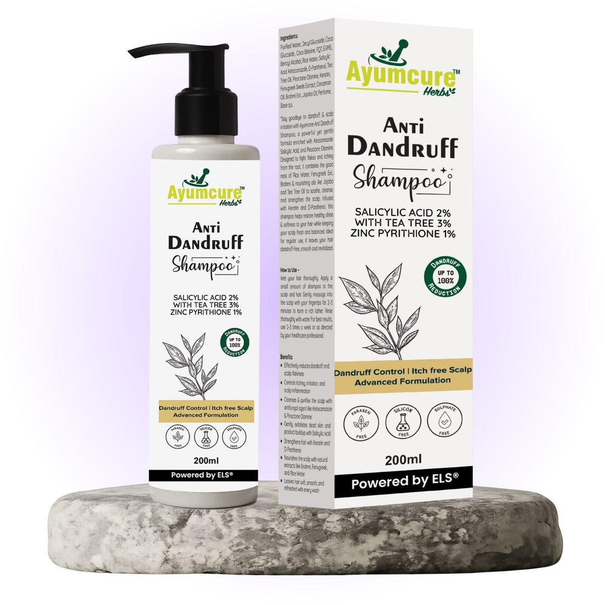 3% Tea Tree Anti-Dandruff Shampoo with 2% Salicylic Acid | Men & Women