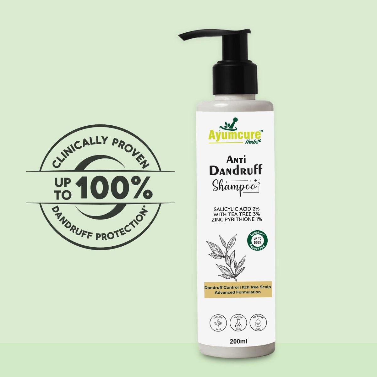 3% Tea Tree Anti-Dandruff Shampoo with 2% Salicylic Acid | Men & Women
