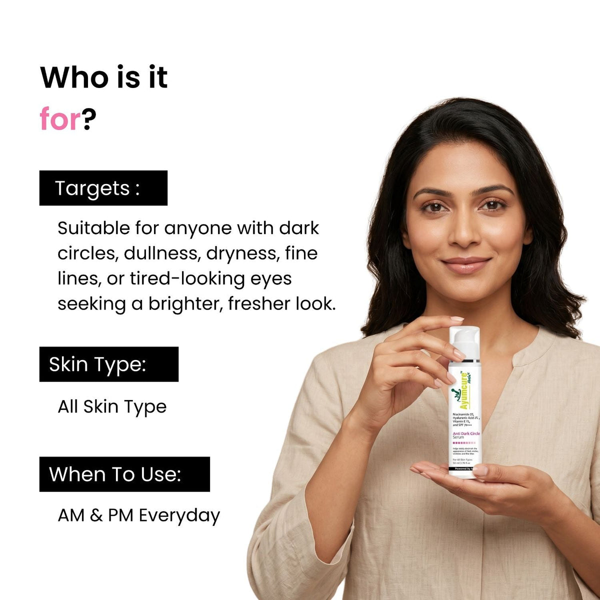 Anti-Dark Circle Serum with Niacinamide | Brightening | Men & Women