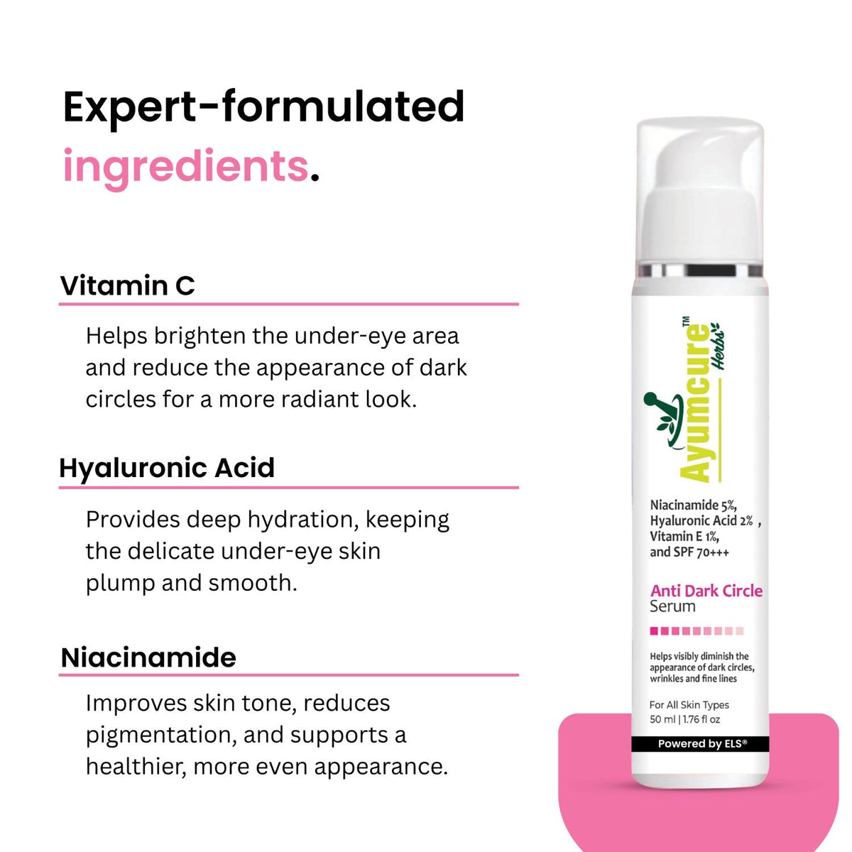 Anti-Dark Circle Serum with Niacinamide | Brightening | Men & Women