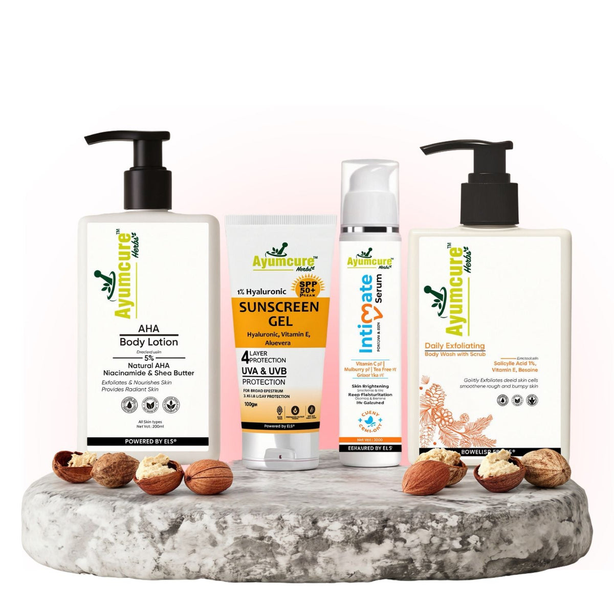 Luxury Bath Gift Hamper: Body Wash + AHA Lotion + Intimate Serum + Sunscreen