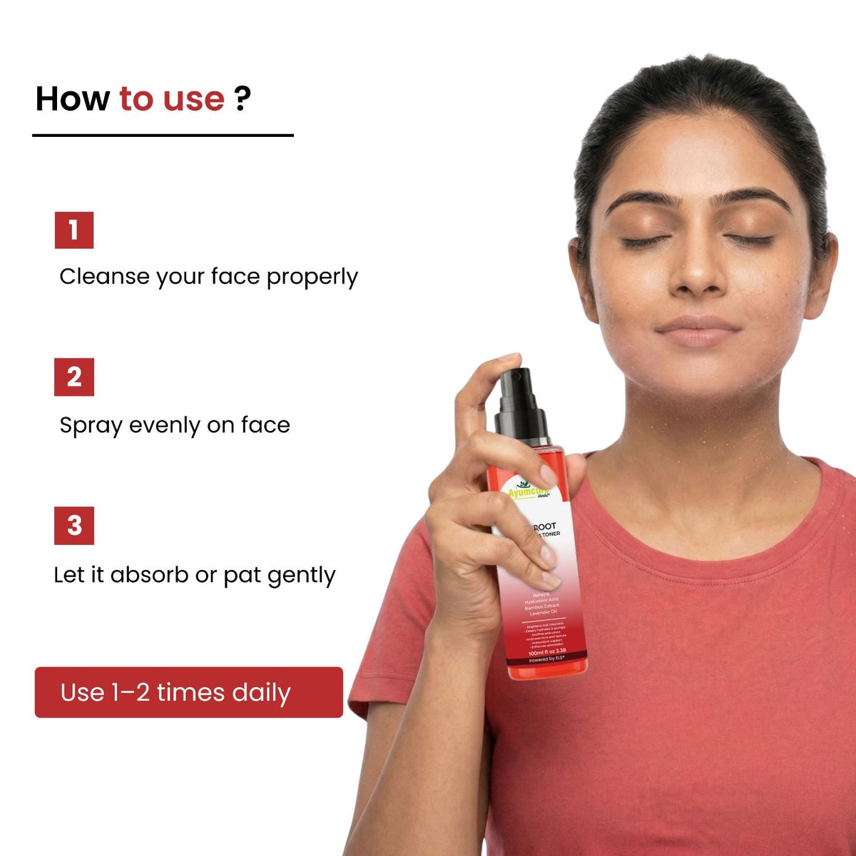 Beetroot Hyaluronic Face Mist & Toner | Glowing Skin | Unisex