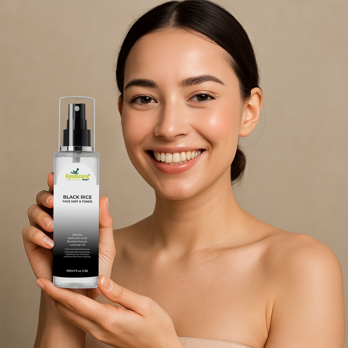 Black Rice Hyaluronic Face Mist & Toner | With Betaine | Glowing Skin | Unisex