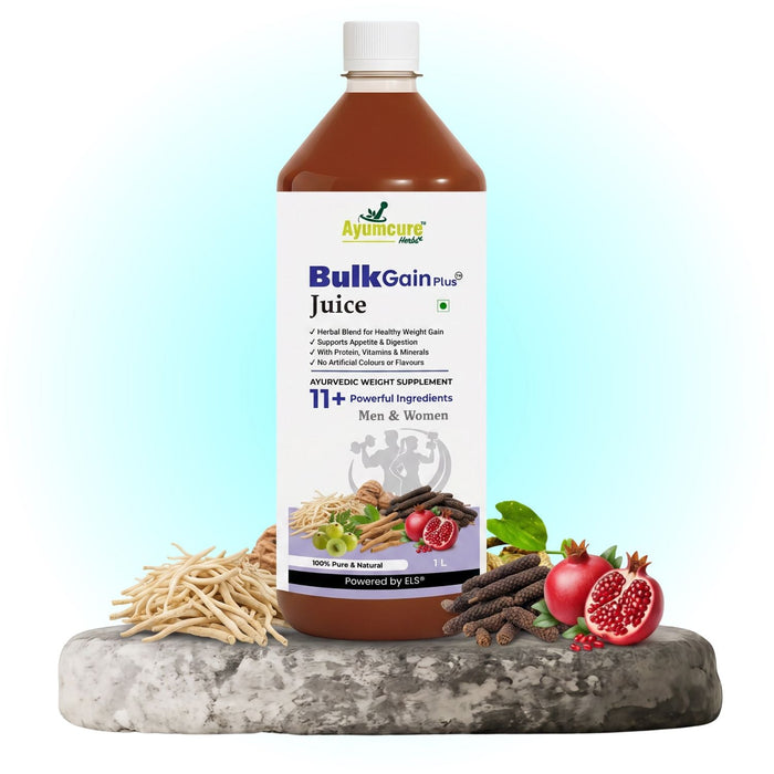 BulkGain Plus Ayurvedic Weight Gain Juice | 11+ Herbs | Men & Women