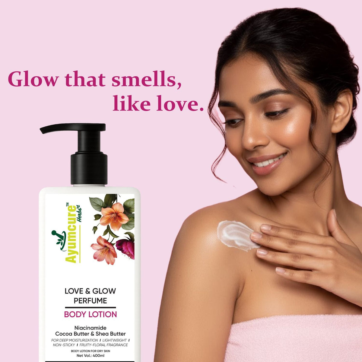 Love & Glow Perfume Body Lotion | Niacinamide & Cocoa Butter | Men & Women