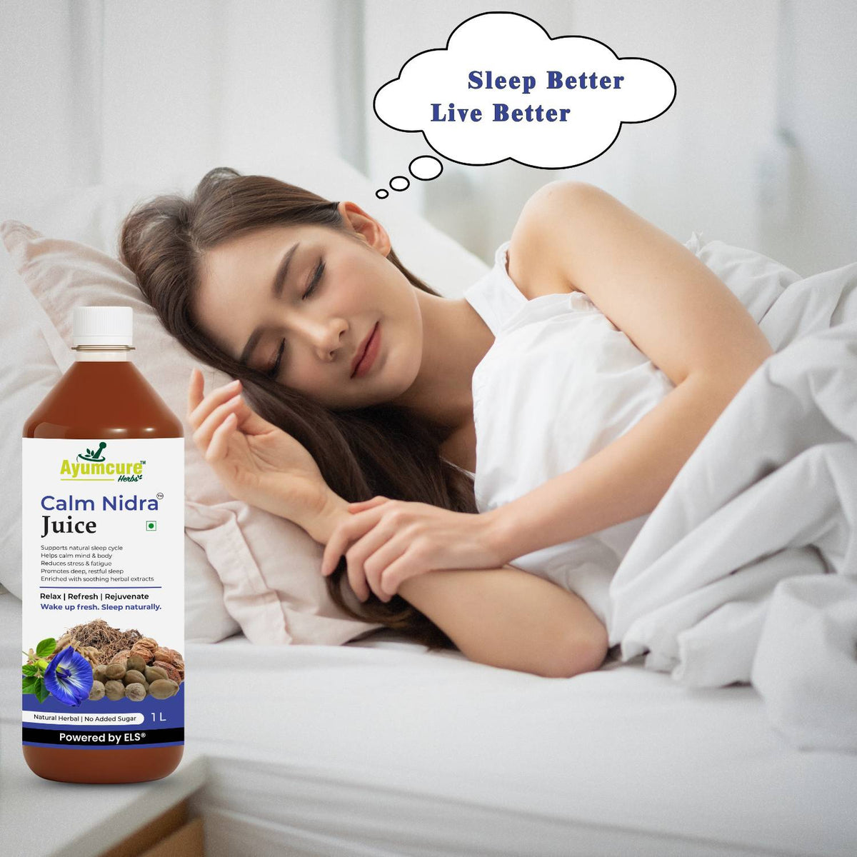 Calm Nidra Herbal Sleep Support Juice | Deep & Restful Sleep | Men & Women