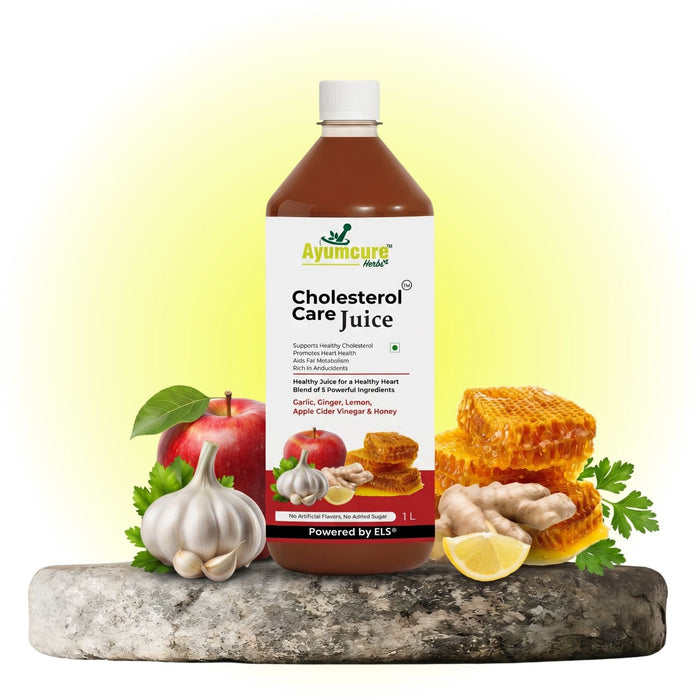 Cholesterol Care Ayurvedic Juice | Garlic, Ginger, ACV & Honey | Men & Women