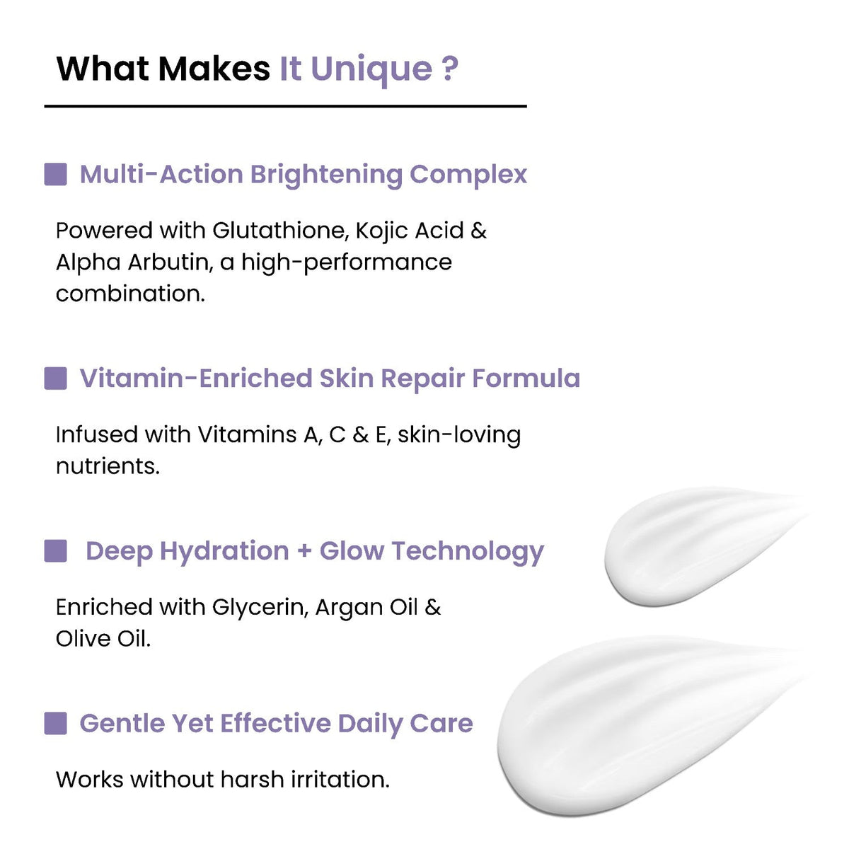 Glutathione & Niacinamide Cream | Kojic Acid + Vit C & E | All Skin Types