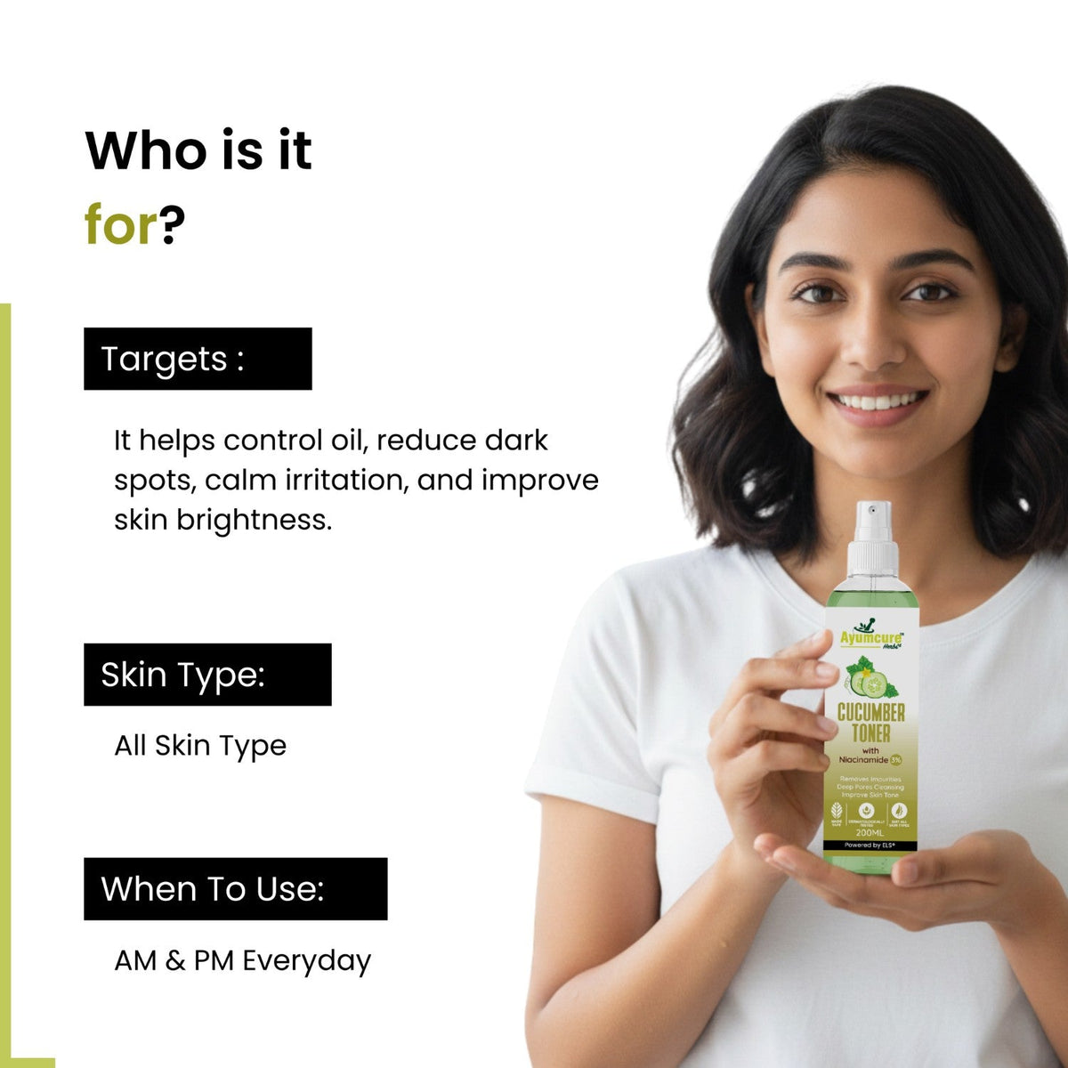 Cucumber & Niacinamide Pore-Tightening Face Toner | Unisex | All Skin Types